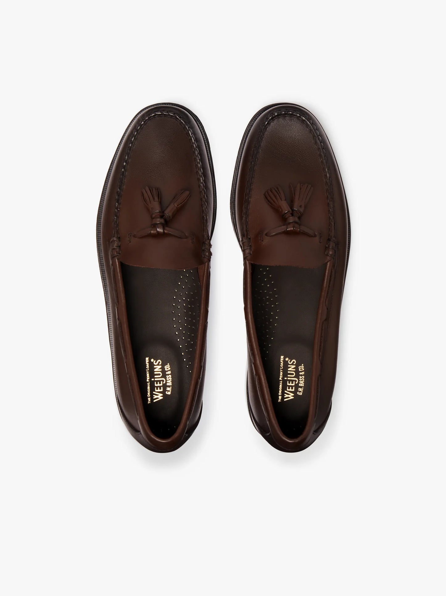 G.H. Bass Weejuns Larkin Tassel Loafers - Chocolate Leather