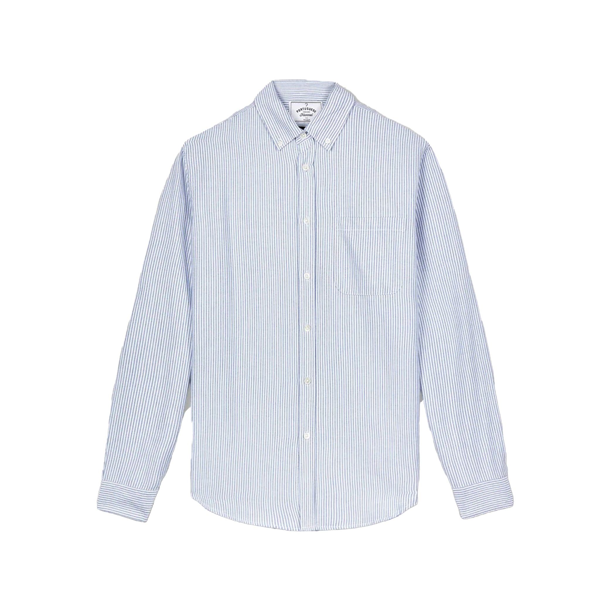 Portuguese Flannel Belavista Shirt - Blue Stripe – American Classics London