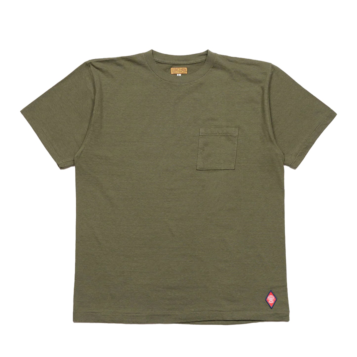 Dubbleware Crew Neck Pocket T-Shirt - Khaki Green - SALE 35% OFF ...