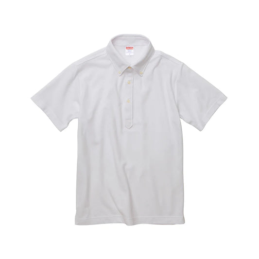 United Athle - Dry Pique Utility Polo Shirt (button down) - White