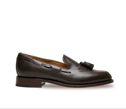 Sanders Finchley Tassel Loafer - Dark Brown Calf - SALE