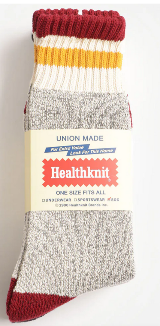 Healthknit Sinker Sock Striped Grey - 3 Pack